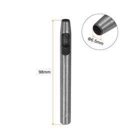 QUARKZMAN Hole Punch for Leather 6.5 mm Round Hole Tool for Belt Punch Carbon Steel Single Punch for Watch Straps Cutting Leather Craft Rubber Paper Soft Material