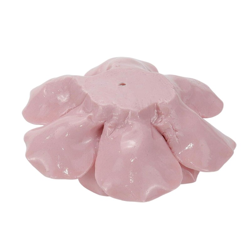 Bitray Pink Incense Holder 3.35" Dia Burner Holder Ceramic Flower