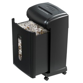 Large Capacity Heavy Duty Document Shredder 19-Sheet Cross-Cut Paper & Credit Card Shredder with 7.93 Gallon Pullout Wastebasket and 4 Castors – P-4 Security Level, Ultra-Quiet Office Shredder