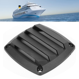 Air Vent Grille, 3in Marine Air Vent Grille Ventilation Ducting Louver Cover Black Plastic for Yacht