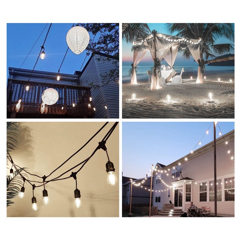 Jslinter S14 5000K Daylight Outdoor String Lights Bulbs Replacement, Shatterproof