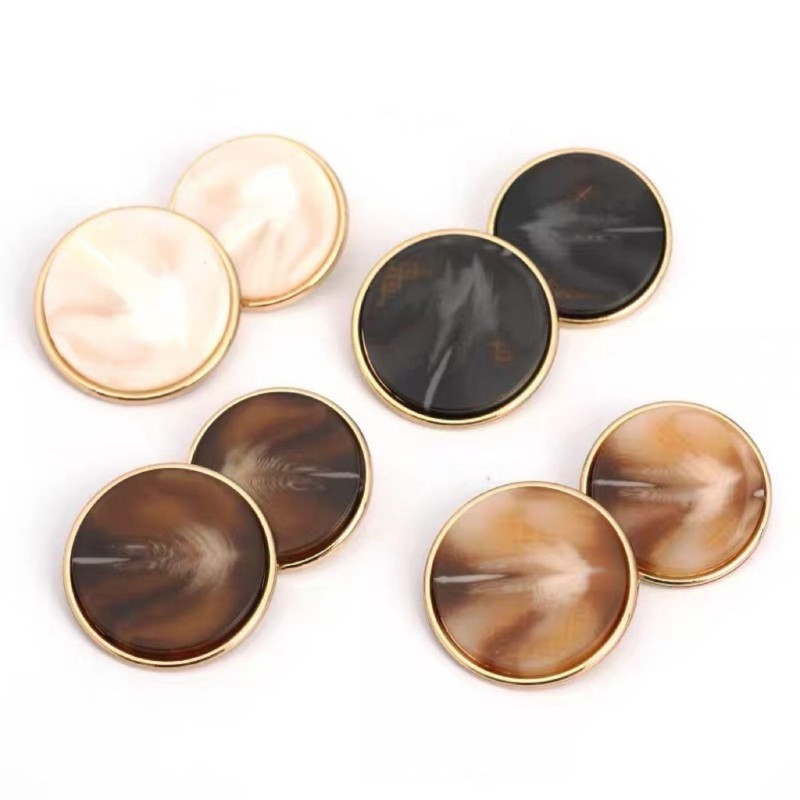 5 PCS Fashion Metal Pattern Round Button Arrow Pattern Button