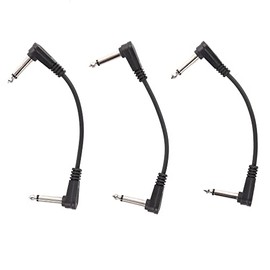 Mogami Pure Patch Pedal Effects Cables, Right Angle, 3 pack, 6 Inches
