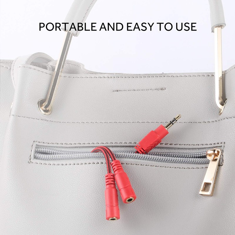 MillSO Headphone Splitter Audio Jack Y Adapter 1 to 2