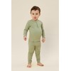 MORI Baby - Unisex Ribbed Pyjamas in Sage - Soft