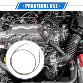 X AUTOHAUX AN3 Car Turbo Oil Feed Line 90° to Straight Hose End, 48" Universal