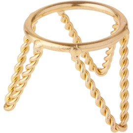 Bard's Brass-toned Egg Stand/Holder, Twisted Wire Leg, 1.375" diameter, Pack of 6 (Fits Hen Sized Eggs)
