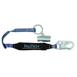 FallTech 8368 Rope Grab Lanyard Set-Single Leg, ViewPack with Self-Tracking Rope Grab, 1 Snap Hook for 5/8" Rope, 3", Blue/Black