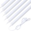 (6 Pack) LED T5 Integrated Single Fixture, 4FT 2400lm, 6500K