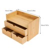 Office Storage Supplies Table Organizer For Bamboo Desk with 3