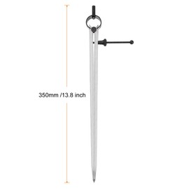 sourcing map Spring Joint Caliper 12 inch / 300mm Steel Adjustable Spring Divider Caliper with Solid Nut for Metalworking Geometry Drawing Woodworking