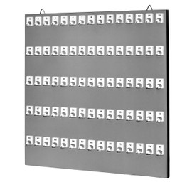 Stand Company Key Holder, # 75PGS Key Rack for Wall with 75 Numbered Hooks for Rentals or Offices (75 Sets of Tag & Ring Included) -Made in USA