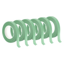 PATIKIL 30 Yard Floral Tapes, 6 Roll Florist Tape Crepe Paper Flowers Bouquets Tapes Waterproof for Flower Stem Wrapping, Light Green (27 Meters)