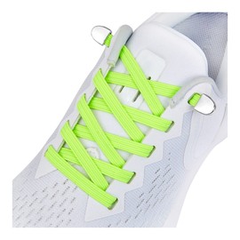 No Tie Shoe laces with Elastic Laces，Elastic Shoelaces for Adults and Kids Neon Green