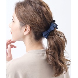Vingtaine H7138-NY Studded Style Ribbon, Banana Clip, Basic, Adult, Cute, Easy Bundle, Hair Accessory