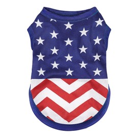 American Flag Inspired Dog Vest: Perfect Dog Shirt, Ideal Tank Top for Everyday Wear, Independence Day Celebrations Quality Materials for a Cute and Stylish Look Classic Blue Star M