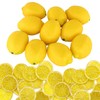 Woohome 30 PCS Fake Lemons Yellow Simulation Lemon Slices Artificial