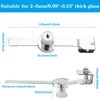 Waziaqoc 2PCS Sliding Glass Door Ratchet Lock with Chrome Finish,