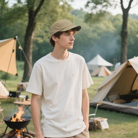 Clakllie Waterproof Golf Basaeball Cap Flat Brim Trucker Hats Quick Dry Short Brim Hat Breathable Sports Cap Workout Hat,Khaki