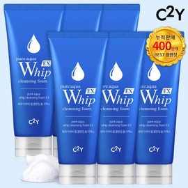 C2Y 퓨어 아쿠아 휩 클렌징 폼 EX 225ml 6개 대용량세트 C2Y Pure Aqua Whip Cleansing Foam EX 225ml 6-piece Value Set