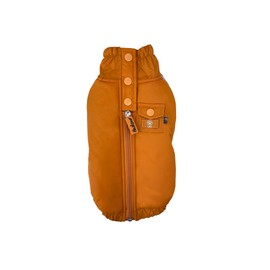 Huskimo Dog Coat Cardrona Turmeric 33cm – Waterproof & Windproof Dog Jacket with Faux Down, Fleece Lining, and Reflective Trim