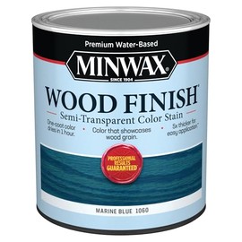 Minwax® Wood Finish® Water-Based Semi-Transparent Color Stain, Marine Blue, 1 Quart