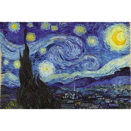 Bristlegrass Wooden Jigsaw Puzzles for Adults 1000 Pieces Van Gogh Famous Paintings - The Starry Night Toys Gifts Art Collectibles Decorative Painting Puzzles (1000 pcs)
