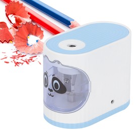 Sacapuntas Eléctrico Portátil Lindo Sacapuntas Hoja Helicoidal para Afilar Rápidamente Sacapuntas USB Funciona con Pilas para el Aula Oficina en Casa(azul)