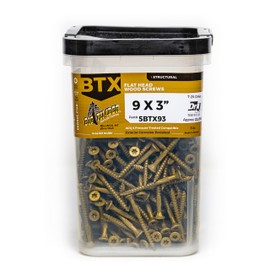 Big Timber 9x3" Wood Screws 5BTX93 T-25-Drive Bit Bronze Star Flat Head (395 Per Box)