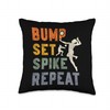 Volleyball Player Team Retro Vintage Bump Set Spike Repeat Throw