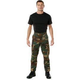 Rothco Camo Tactical BDU Pants - Timeless Style for Ultimate Performance, Woodland Camo, M - Short