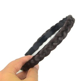 aHariBeauty New Headband Synthetic Hair Headband Braid Braided With Teeth Hair Band Accessories For Women Girl Wide 1 Cm (Chestnut Brown #4/33)