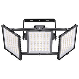 600W 2025 Plus New Upgraded LED Outdoor Flood Light, 15000LM 6000K Daylight White IP66 Waterproof, Stadium Lights, 3 Heads Adjustable Outdoor Floodlight Security Lights for Yards, Patios, Street