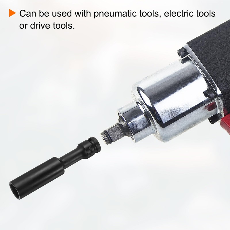 sourcing map Deep Thin Wall Impact Socket 19mm Metric 6