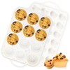 CAKETIME Silicone Muffin Pans for Baking, Metal Reinforced Frame Regular
