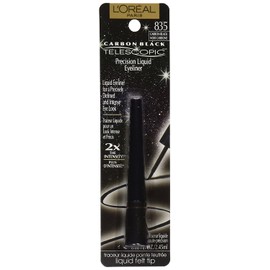 L'Oreal Paris Telescopic Precision Liquid Eyeliner, Carbon Black, 0.08 Ounces