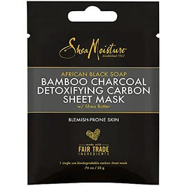 African Black Soap Bamboo Charcoal Detoxifying Sheet Mask