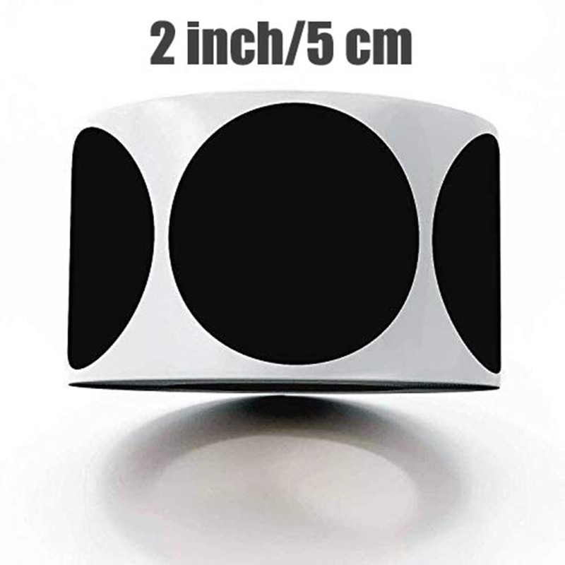 2 Inch Black Circles Sticker Round Coding Dots Labels Self-Adhesive