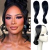 VAVANGA Long Side Bangs Clip in Hair 2PCS Set, Black