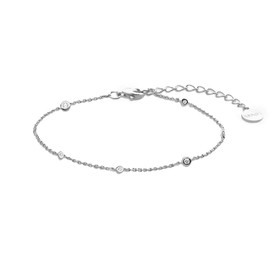 XENOX® Zarge Women's Bracelet 925 Sterling Silver with Zirconia Stones, Silver