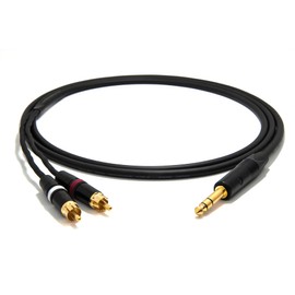 enoaudio Mogami 2534 Quad HiFi Y Audio Cable Neutrik Gold 6.3 mm TRS Jack to RCA RCA HiFi 0.5 m