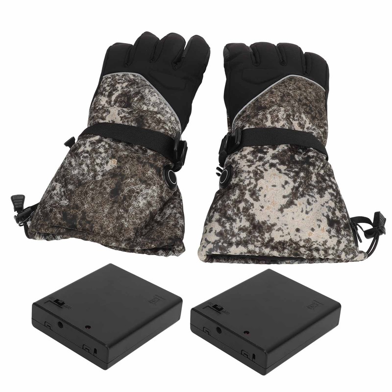 Electric Thermal Gloves Polyester Adjustable Temperature Anti Slip Touch Screen