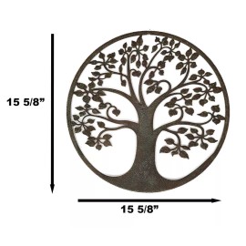 Rustic Verdigris 15.75"D Celtic Tree of Life Yggdrasil Circle Metal Wall Decor