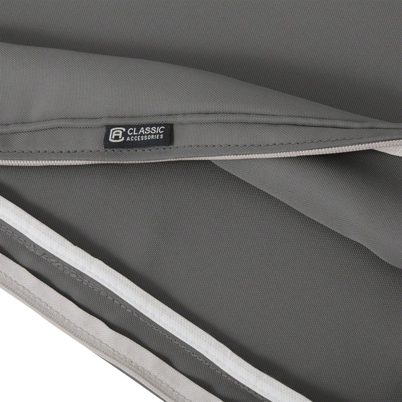 Classic Accessories Montlake Patio Seat Cushion Slip Cover, Light Charcoal,