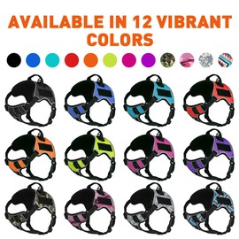 No-Pull Dog Harness Reflective Adjustable Soft Comfortable Pet Vest with Quick Release Dual Buckles Black Hardware, Handle for Hiking, Walking, Training, Service, Outdoors (Girth 36 to 45", Aztec)