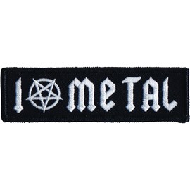 Application Music Themed I Love Metal Patch