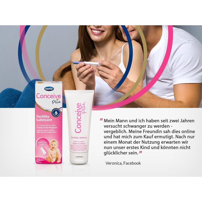 Sasmar Conceive Plus Fertilität Lubricant 75 ml with 1x A