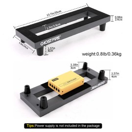 Ghost Fire Guitar Pedal Board Aluminum Alloy 0.8lb Super light Effect Pedalboard13.7''x5.5'' with Carry Bag,SPL-01 and Power Supply GS6