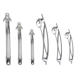 MAHAVIMOKSA 1 Box 30pcs Silver Tone French Style Barrette Hair Clip Long and Skinny for DIY Craft (Mixed 3 Sizes)
