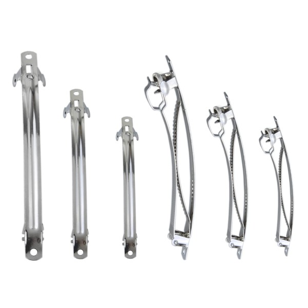 MAHAVIMOKSA 1 Box 30pcs Silver Tone French Style Barrette Hair